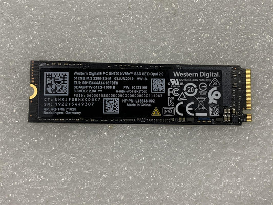 HP L62290-001 L18843-002 Western Digital 512GB SN720 m.2 NVMe Solid State Drive - L62303-001