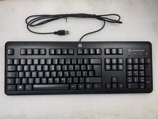 HP 700847-031 701671-031 UK English Usb Wired Keyboard With Smart Card Terminal