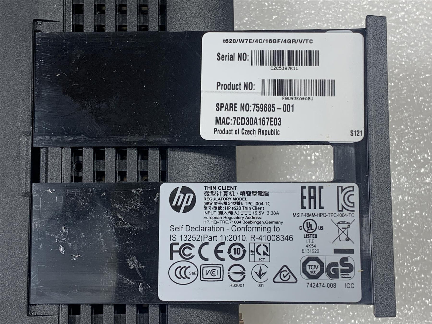 HP T620 Thin Client Regulatory Model 759685-001 TPC-I004-TC 4GR 16GF Genuine NEW