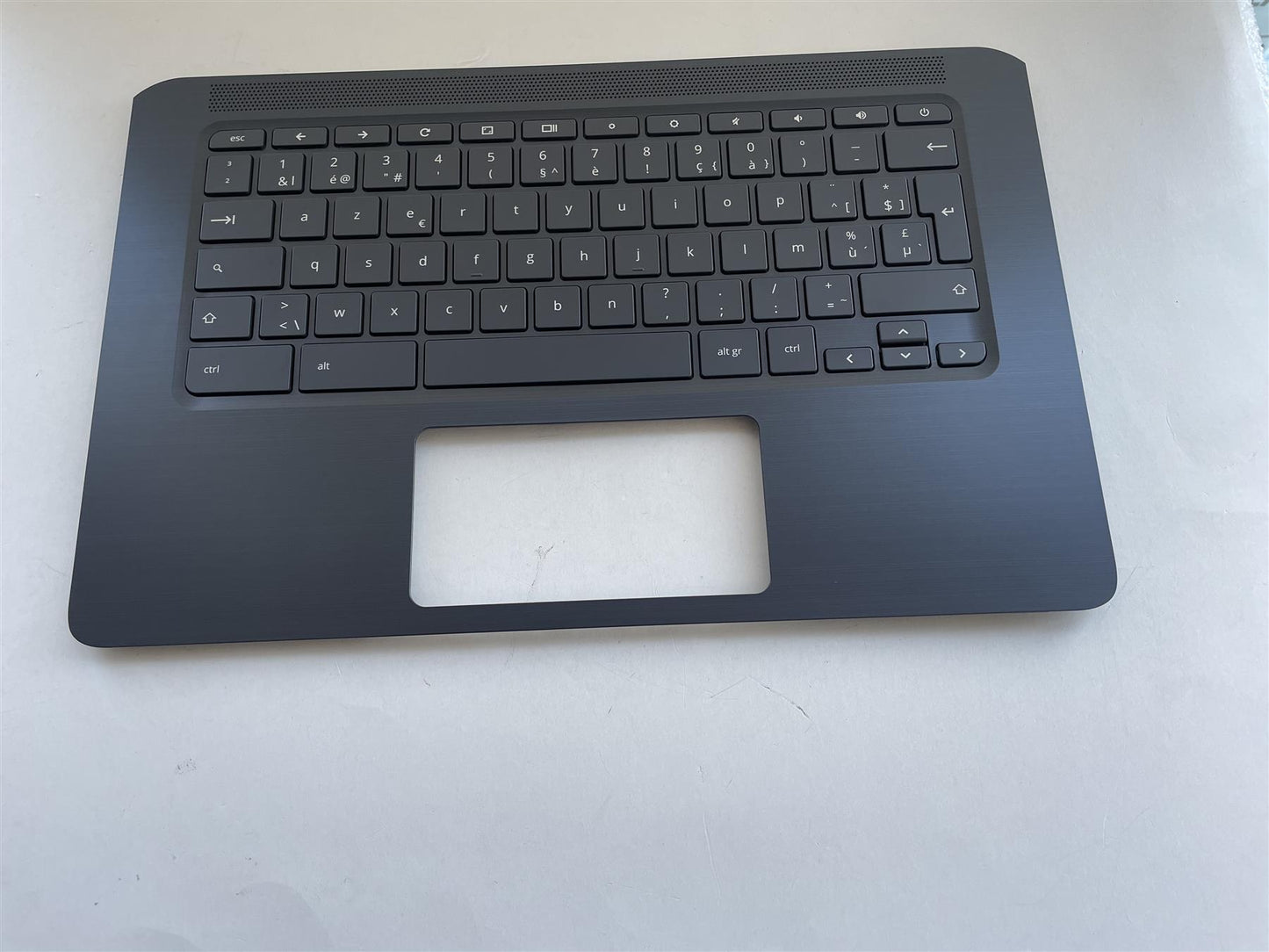 For HP Chromebook 14A G5 L62439-A41 Palmrest Top Cover Keyboard Belgian Euro NEW