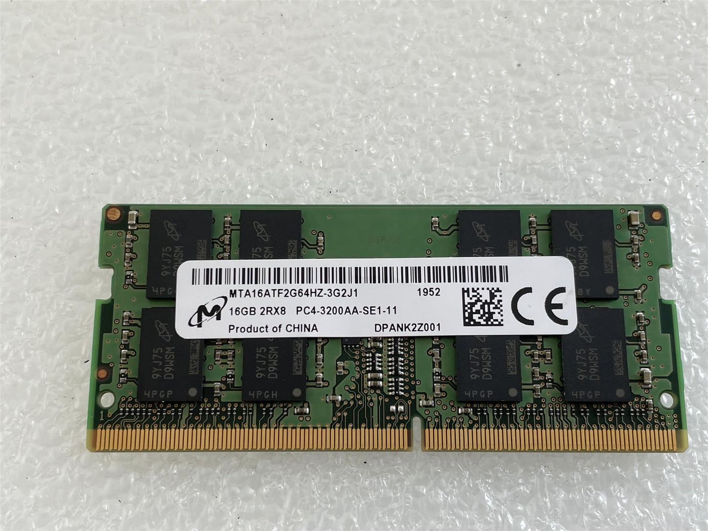 MTA16ATF2G64HZ-3G2J1 L68533-003 Micron 16GB 3200 AA RAM SODIMM 16GB DDR4-3200