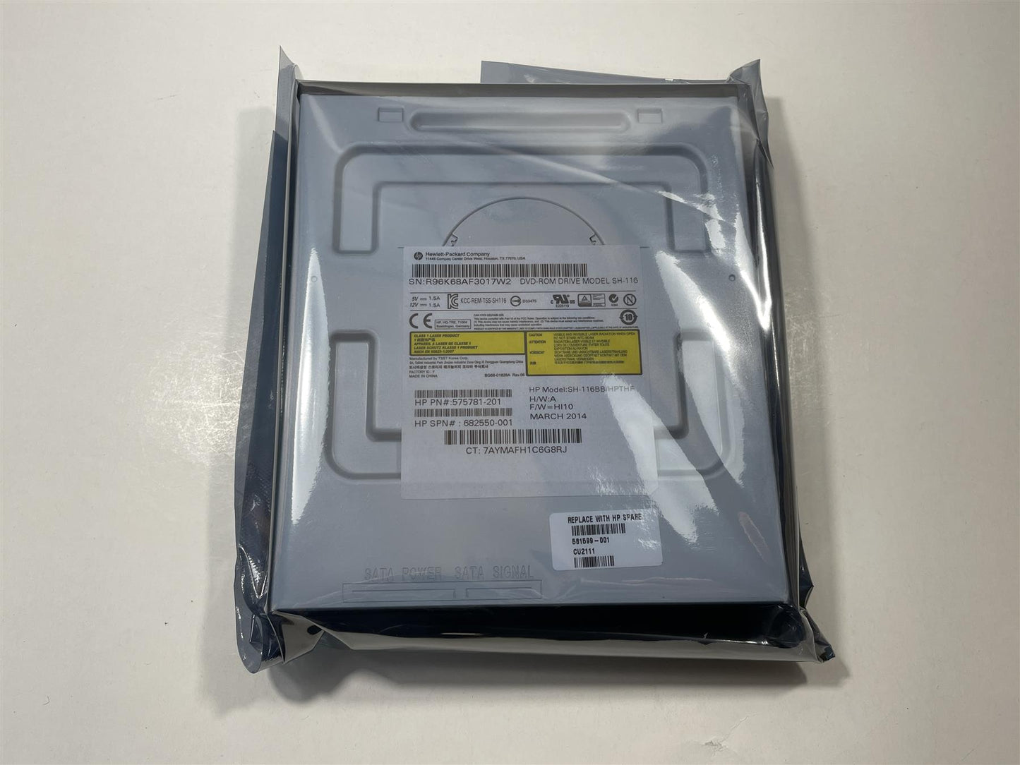 HP 581599-001 575781-201 682550-001 SH-116BB/HPTHF DVD-ROM Drive SATA GENUINE