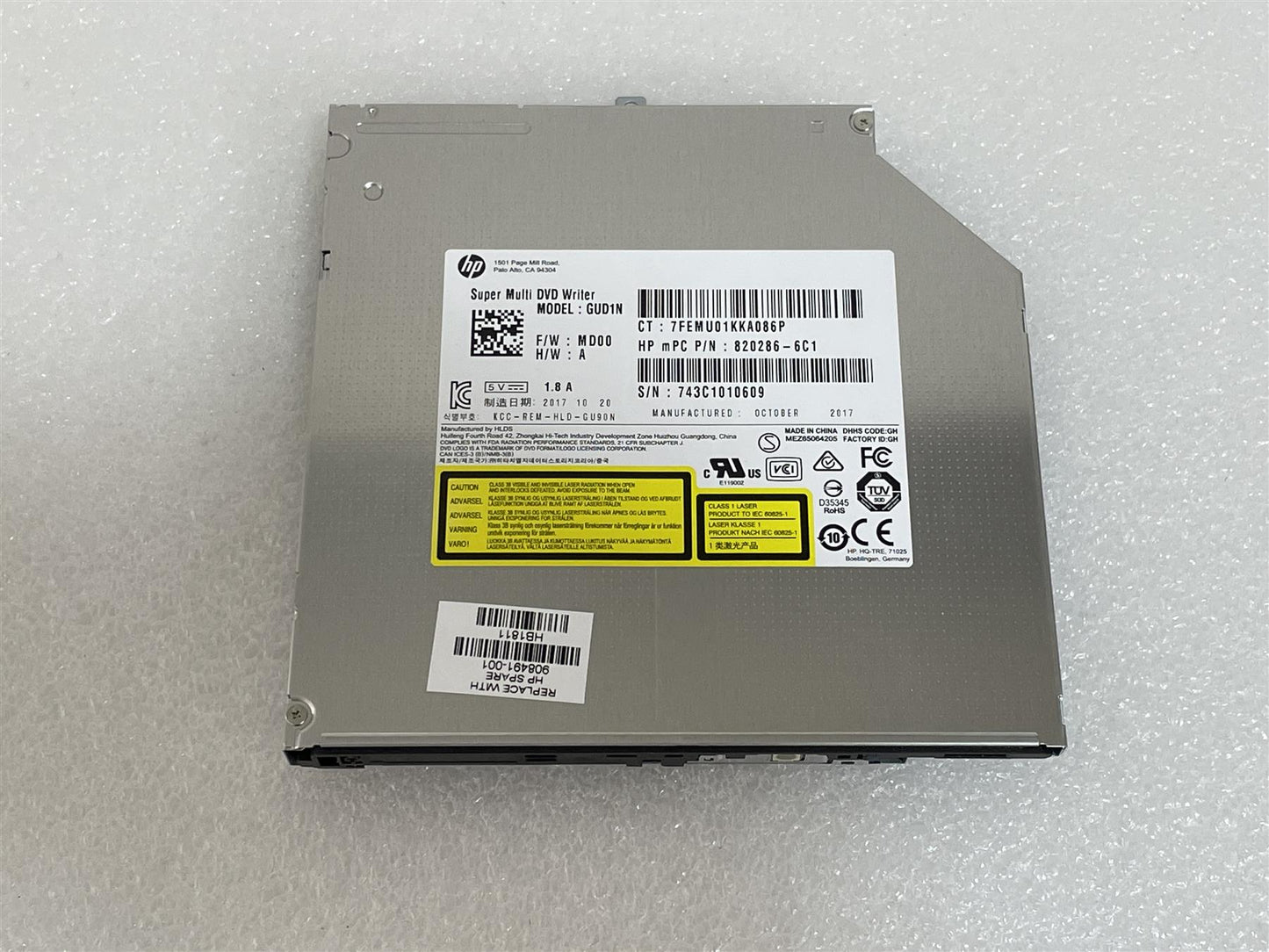 For HP 908491-001 820286-6C1 GUD1N DVD RW CD Drive Writer Burner Player Rom NEW