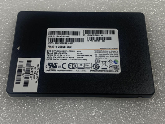 HP 932478-001 856134-001 Samsung MZ-7LN256A 256GB SATA Solid State Drive PM871a