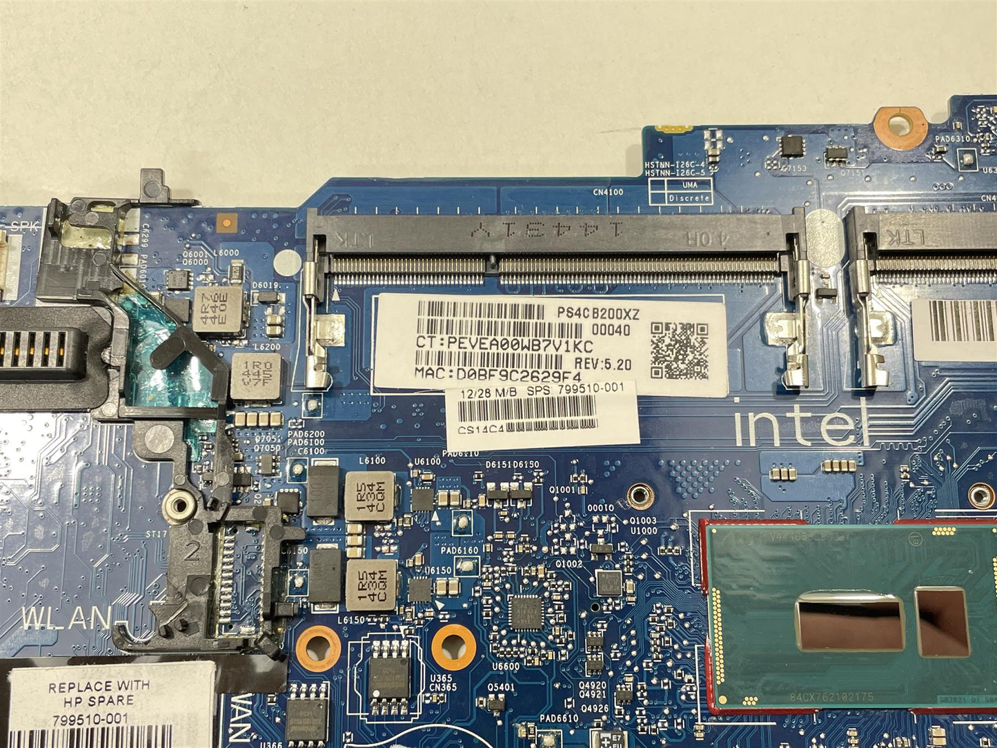 HP EliteBook 740 750 840 850 G2 799510-001 Intel Core i5-5200U UMA Motherboard