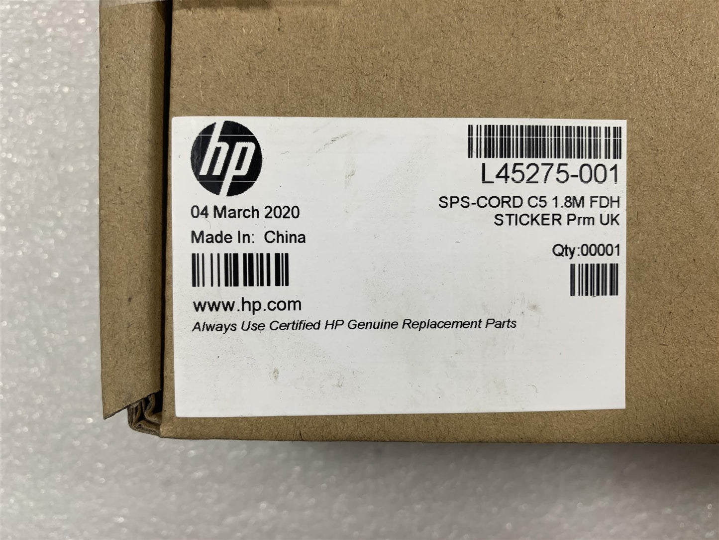 HP L45275-001 Power Cable for HP Charger 3 pins Duckhead 1.8m C5NS Genuine NEW