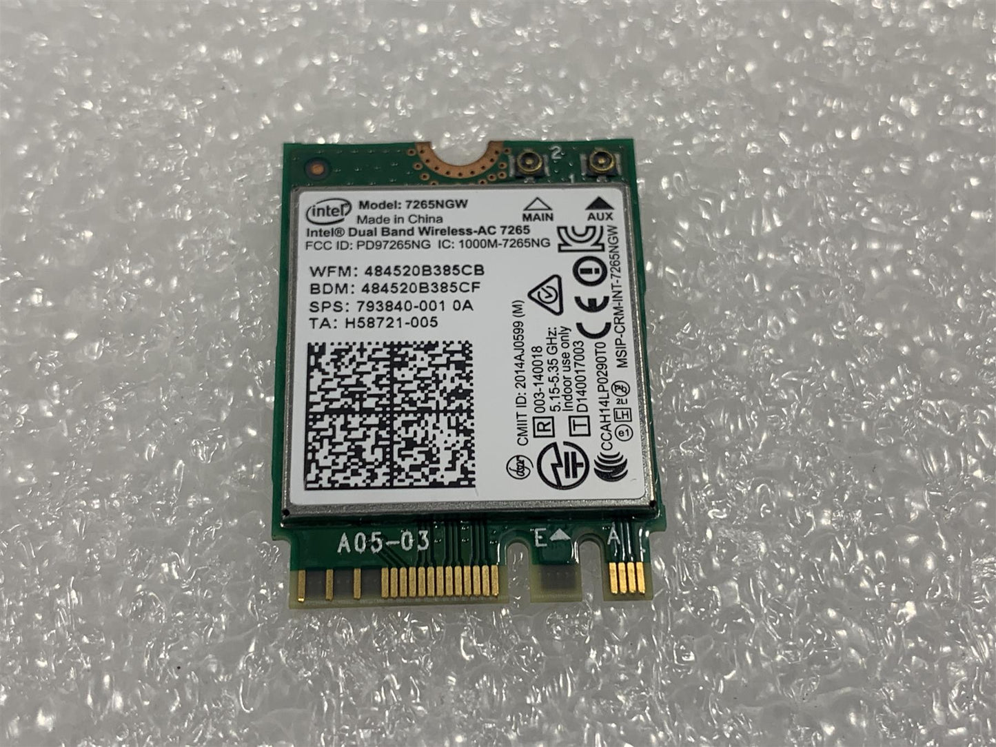 HP ENVY Notebook 13-D 793840-005 7265NGW Intel Dual Band Wireless AC Wifi Card