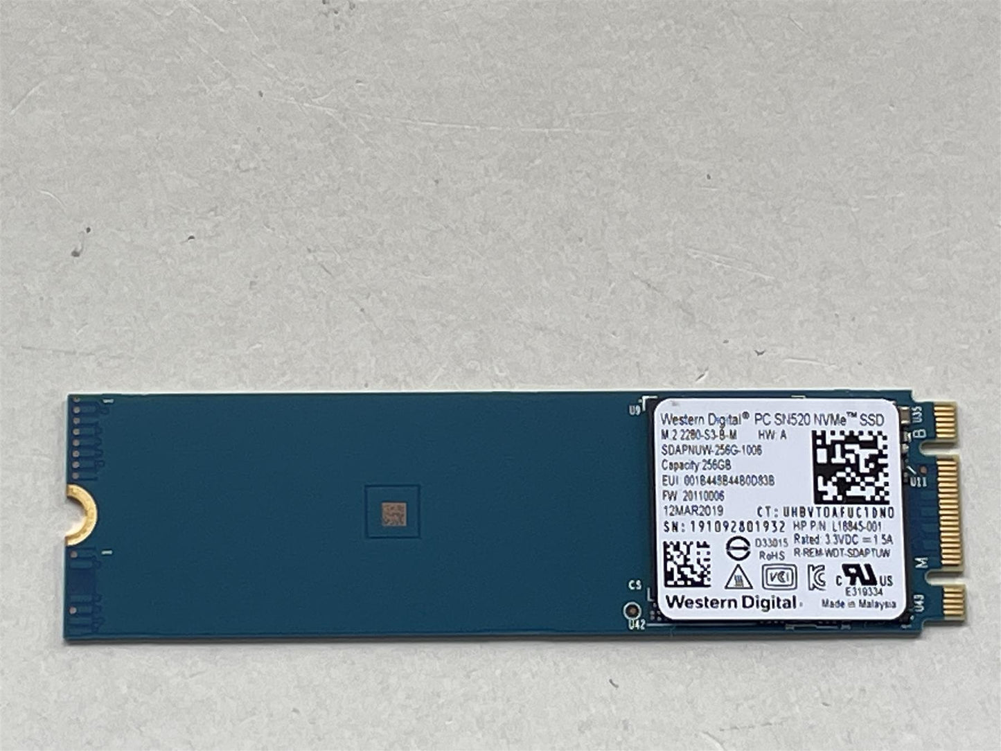 For HP 924243-001 Western Digital SN520 NVMe SSD M.2 SDAPNUW-256G-1006 256GB NEW