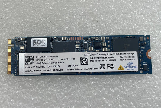 For HP L78240-001 compatible L89749-002 L78240 Solid State Disk Drive SSD 16GB 256GB PCIe NVMe 16GB Optane L48337-001 HBRPEKNX0101AH