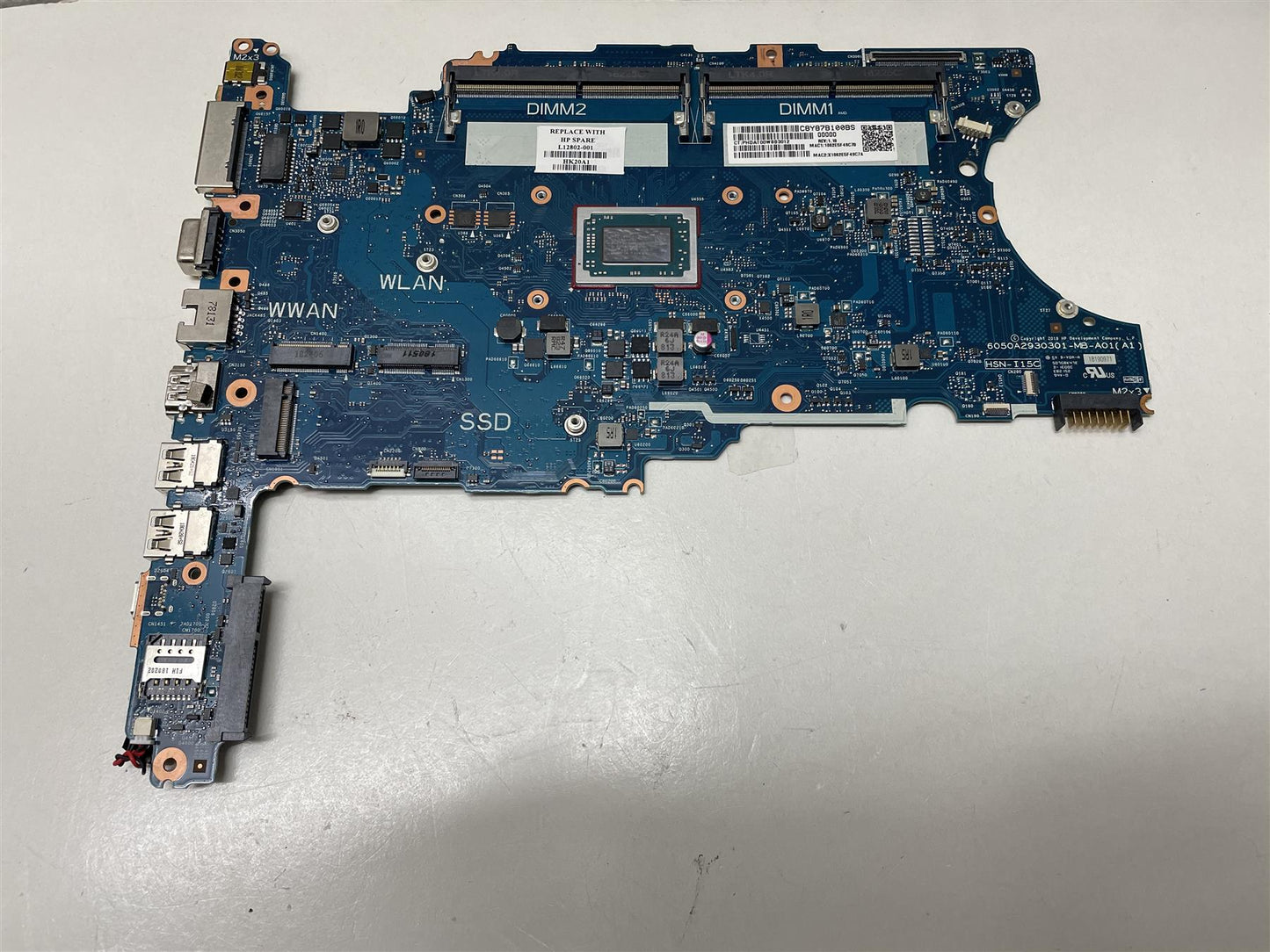 For HP ProBook 645 G4 L12802-001 Motherboard UMA AMD R7 2700U