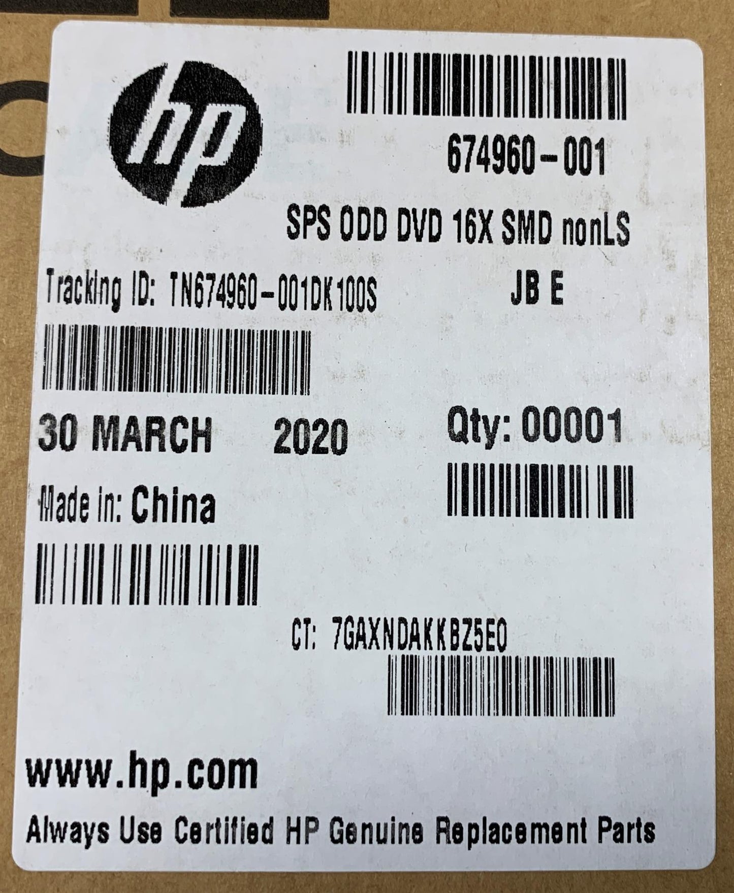 HP Z820 Workstation 674960-001 575781-M55 DVD CD Rom Writer GHD0N A2HH SATA NEW