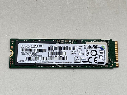 For HP L87133-001 Samsung MZ-VLB2560 256GB PM981 NVMe m.2  SSD Solid State Drive