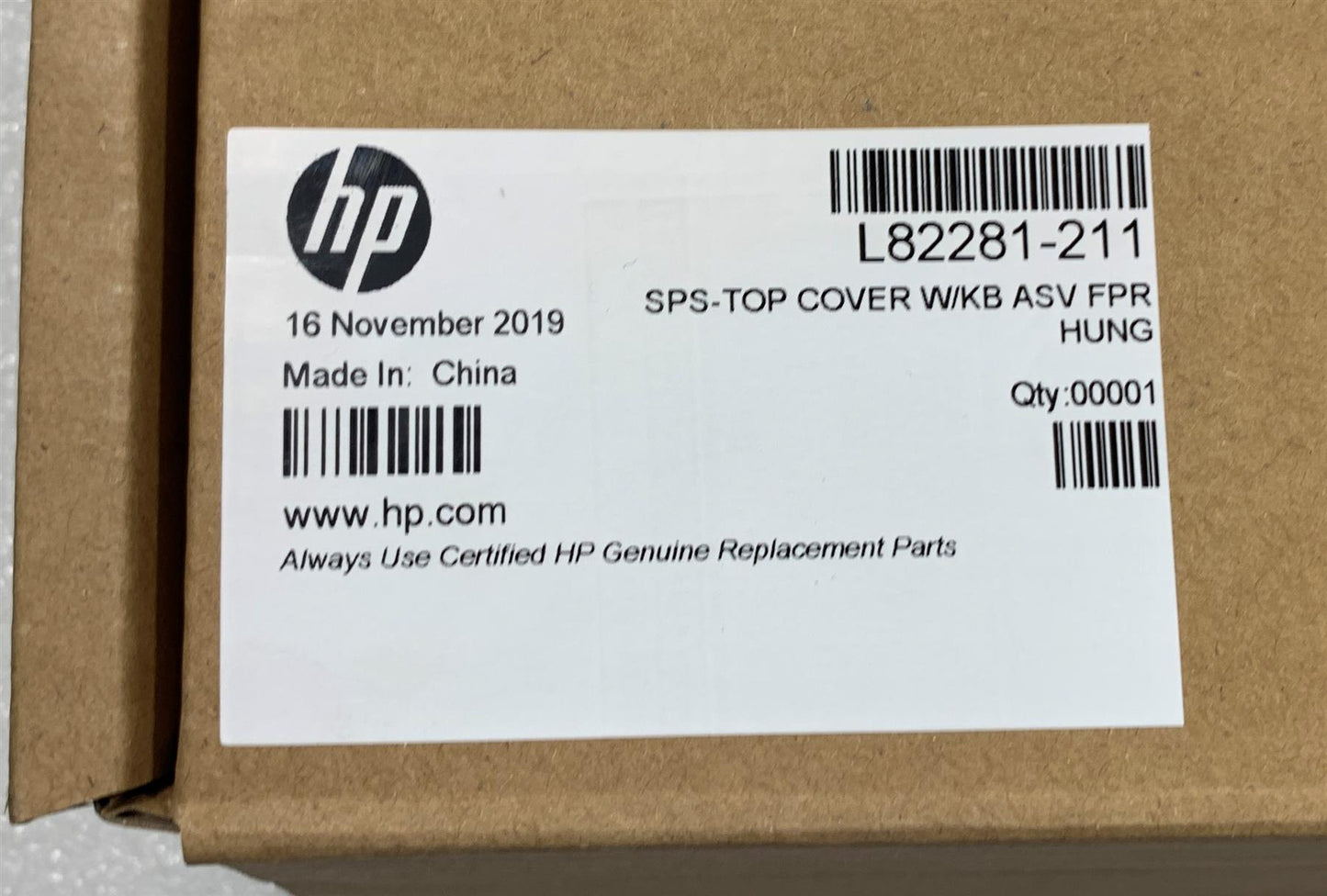 HP 340S G7 Notebook L82281-211 Magyar Hungarian Keyboard Palmrest Hungary NEW