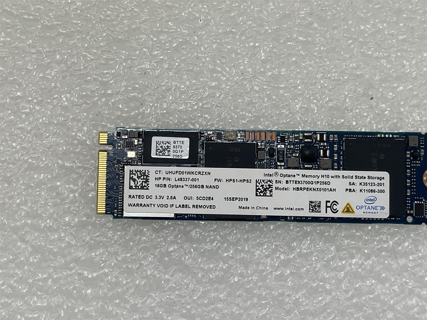 For HP L89749-002 SSD L78240-001 16GB 256GB PCIe NVMe 16GB Optane L48337-001 HBRPEKNX0101AH