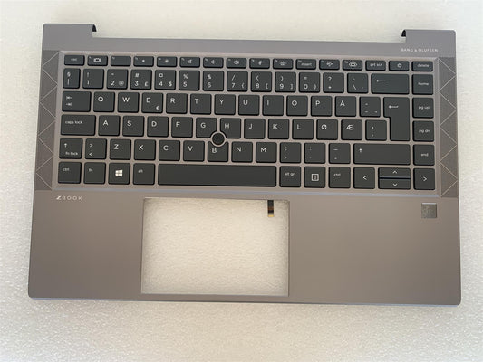 HP ZBook Firefly 14 G7 M14635-091 Norwegian Keyboard Norway Norse Palmrest NEW