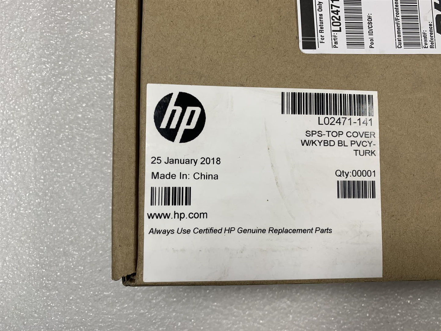 HP EliteBook x360 1020 G2 L02471-141 Turkish Turkce Keyboard Turkey Palmrest NEW