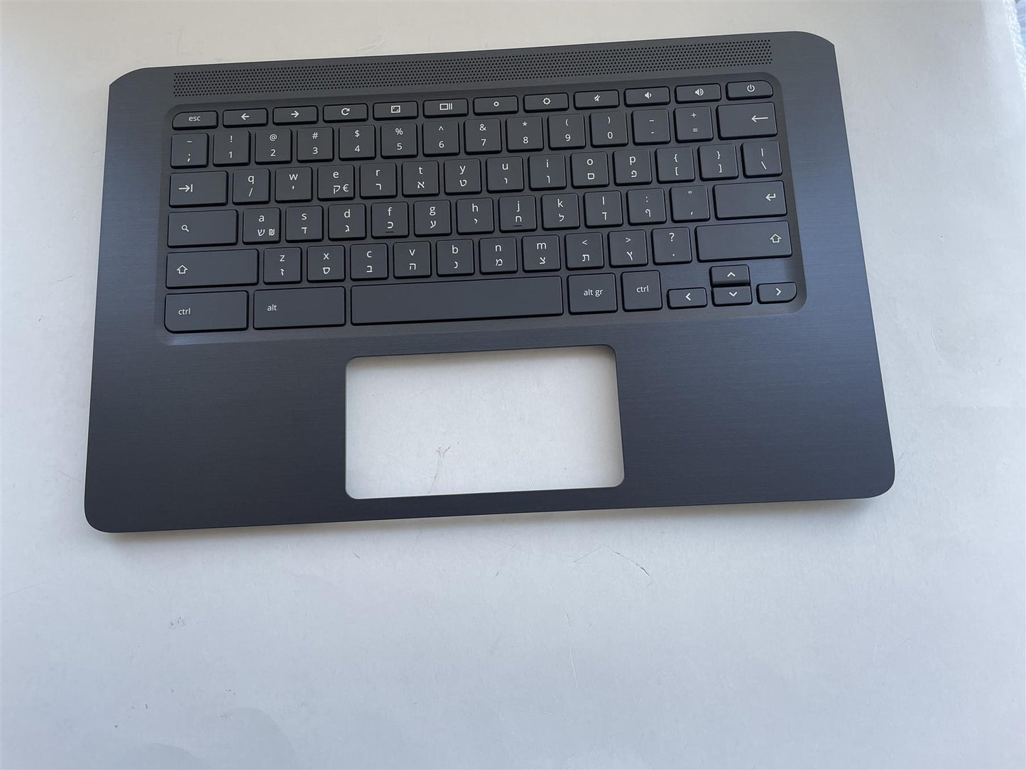 For HP Chromebook 14A G5 L62440-BB1 Palmrest Top Cover Keyboard Hebrew NEW