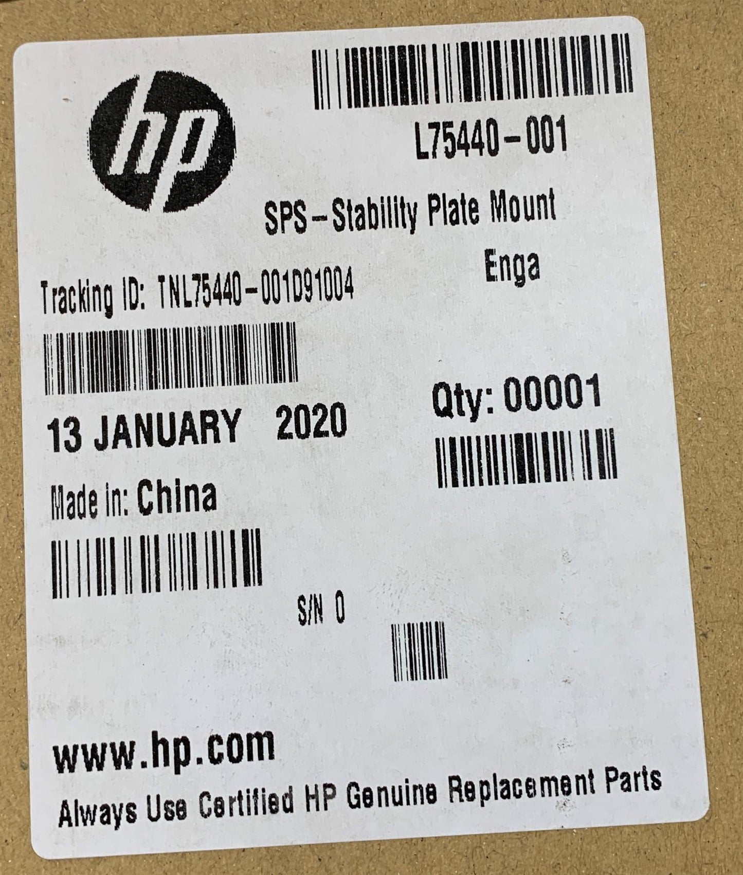 HP L75440-001 L75133-001 Stability Plate Mount Engage One ENS Genuine Original