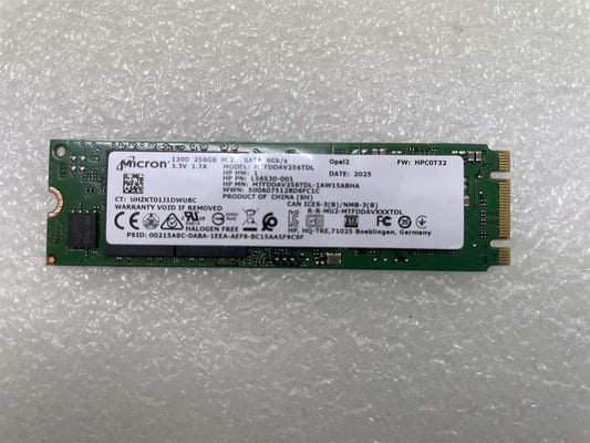 HP 915940-001 Micron 1300 256GB M.2 SATA MTFDDAV256TDL OPAL2 Solid State Drive