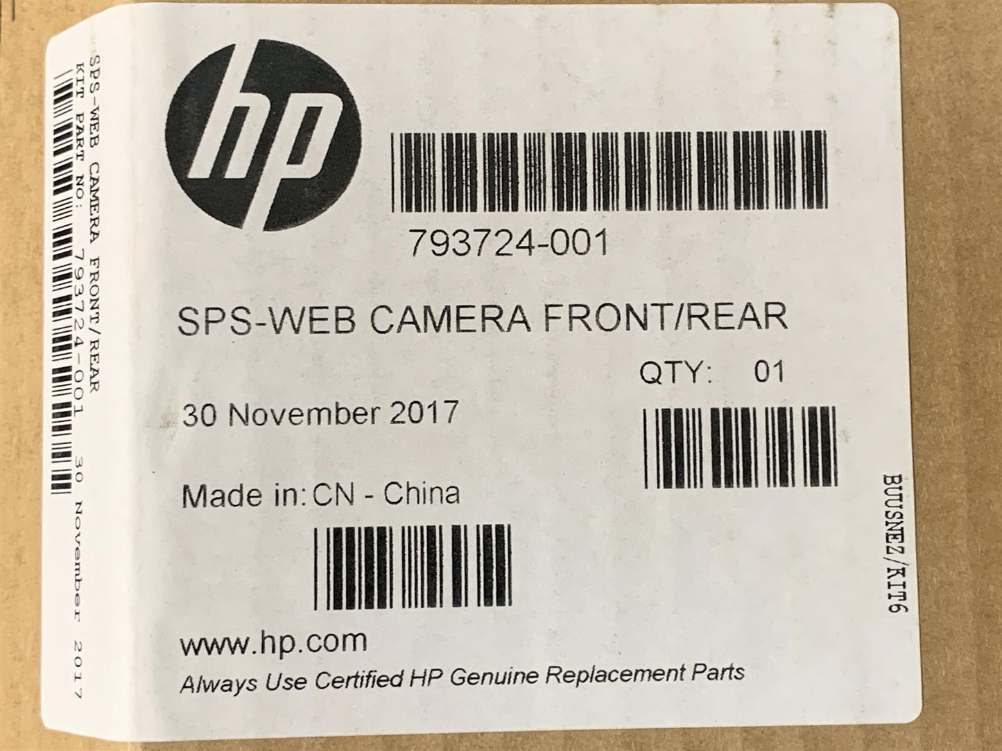 HP Elite x2 1011 G1 793724-001 752880-1M1 Front Rear Webcam Camera KIT NEW