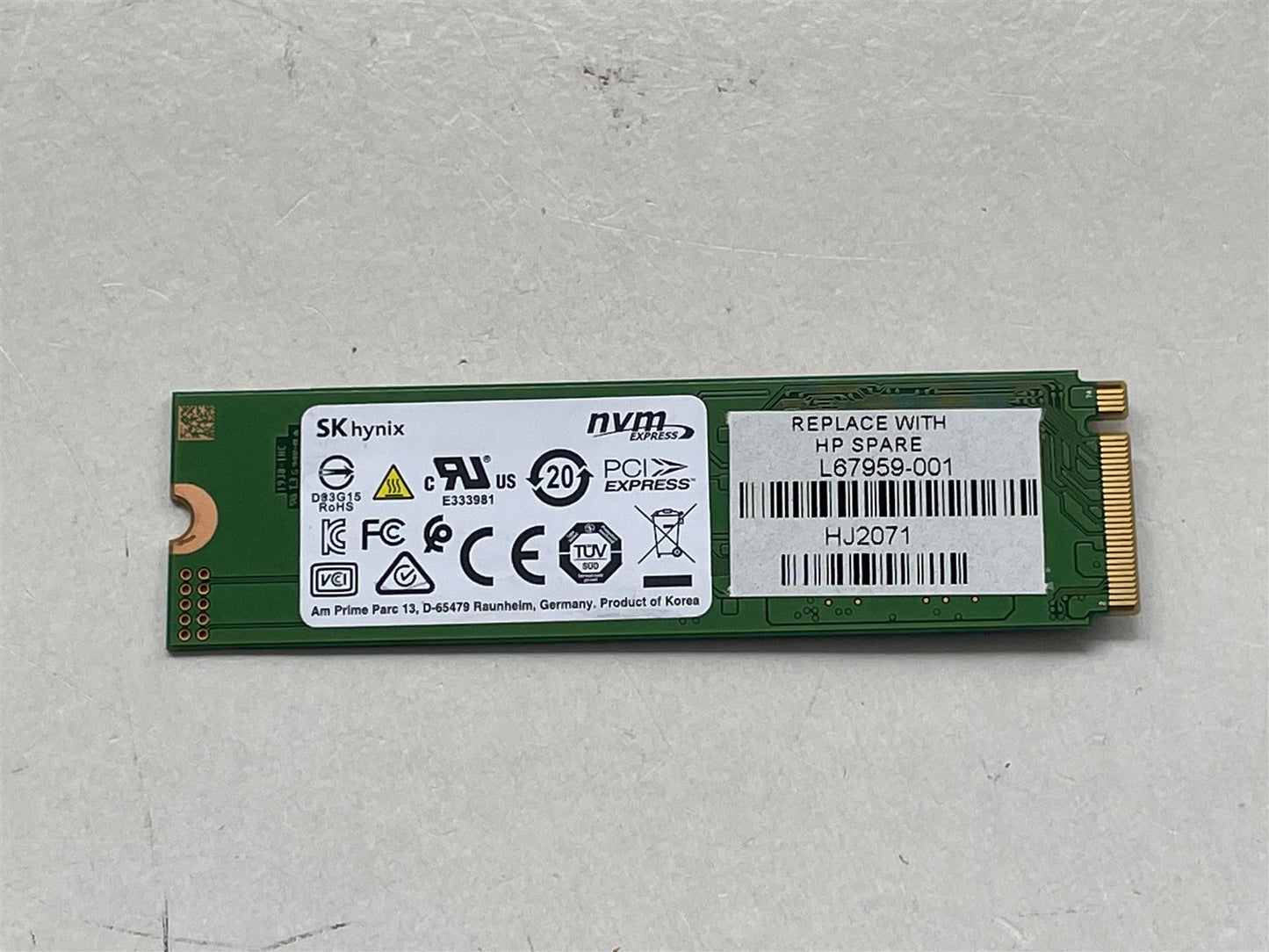 For HP L67959-001 SK Hynix  BC501 512GB NVMe HFM512GDJTNG SSD Solid State Drive