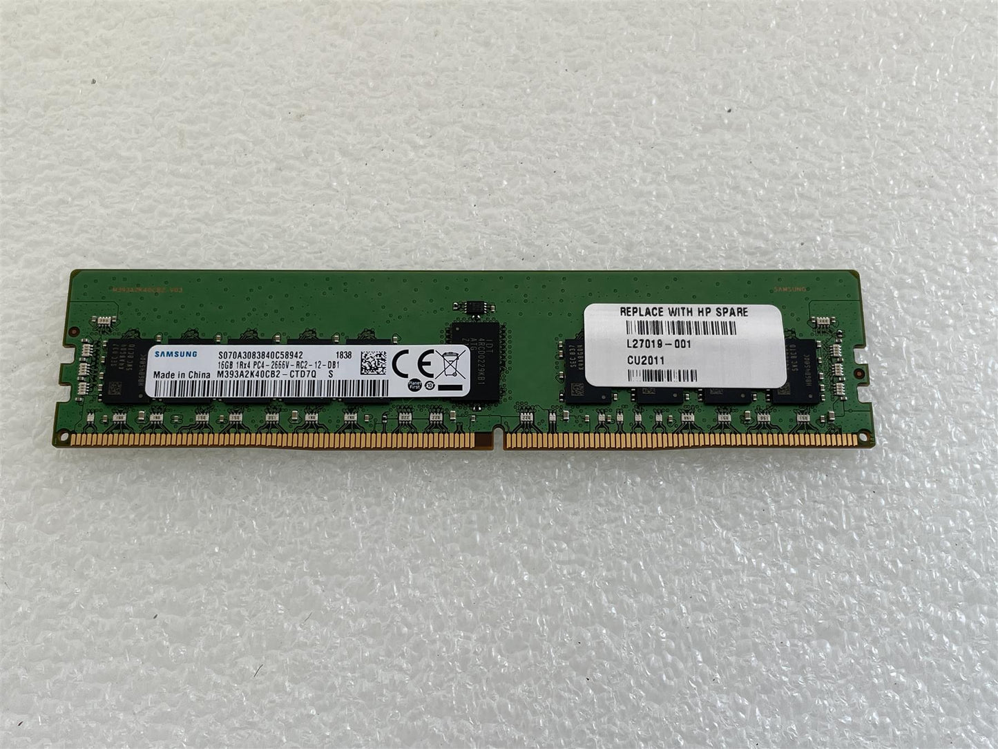 For HP L27019-001 Samsung 16GB 2666V M393A2K40CB2-CTD7Q Ram Memory