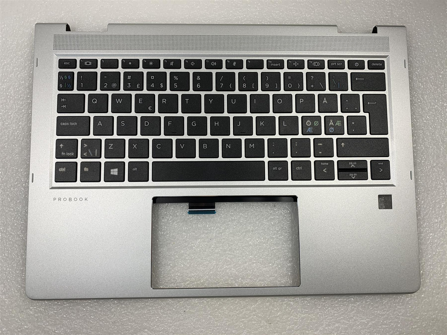 HP ProBook x360 435 G7 M03448-DH1 Palmrest Danish Finnish Norwegian Keyboard NEW