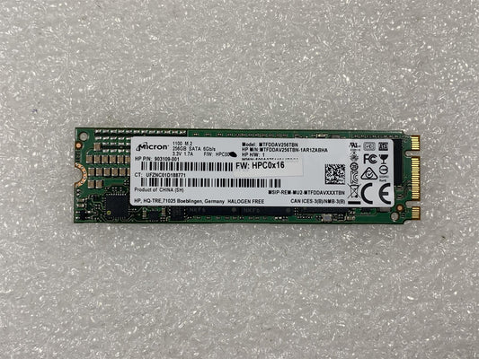 HP 826640-001 903109-001 Micron MTFDDAV256TBN 1100 m.2 256GB Solid State Drive