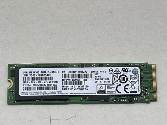 For HP L34480-001 Samsung SM961 M.2 NVMe 512GB SSD Solid State Drive MZ-VKW5120