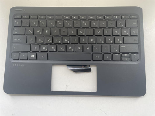 For HP Stream 11 Pro G5 L44342-211 Palmrest Top Cover Keyboard Hungarian NEW