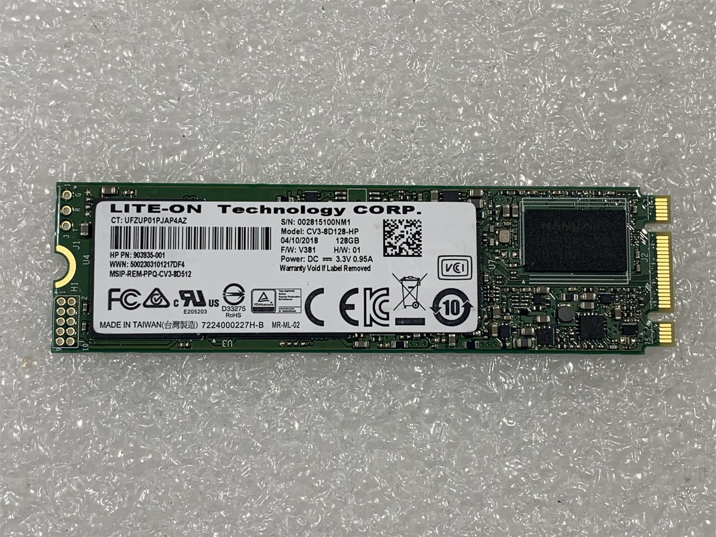 HP 938801-855 903935-001 Lite-ON SV3-8D128-HP 128GB SSD m.2 SATA Genuine NEW