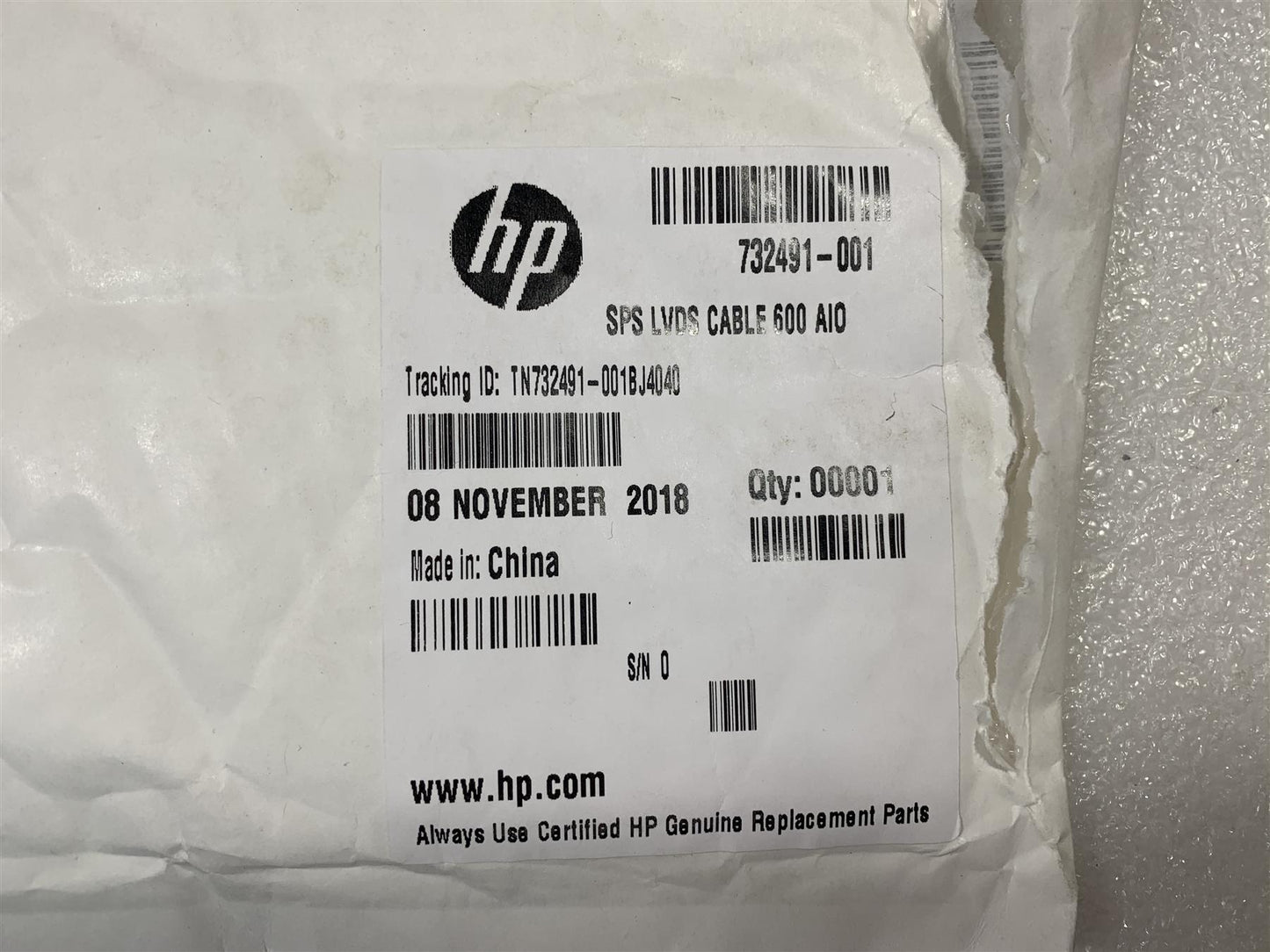 HP ProOne 600 G1 732491-001 Low Voltage Differential Signaling Display Cable NEW