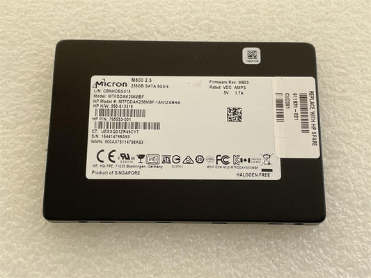 For HP 911831-001 Micron M600 256GB SSD MTFDDAK256MBF Solid State Drive NEW