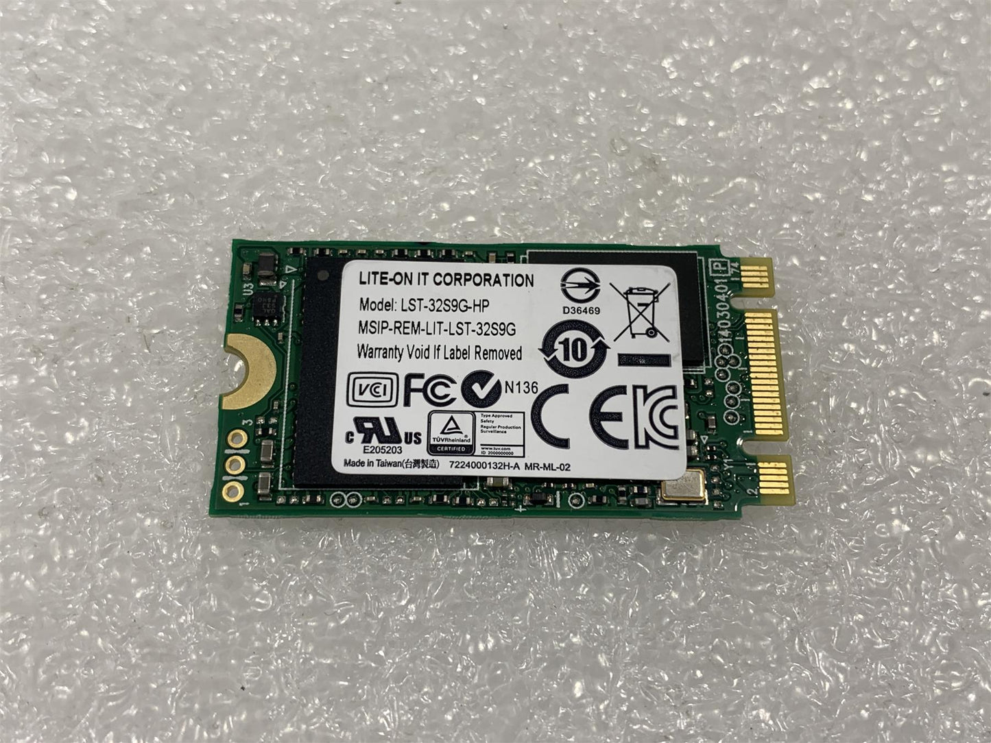 HP 781851-001 764433-002 Lite-ON LST-32S9G-HP 32GB m.2 SATA Solid State Drive