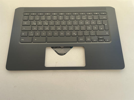 For HP Chromebook 14A G5 L62439-041 Palmrest Cover Keyboard German Deutsche NEW