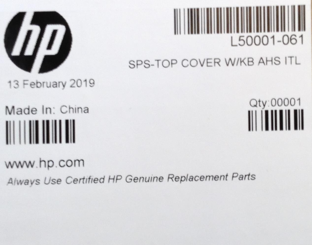 HP 255 G7 L50001-061 Itallian Palmrest Keyboard Italy Italiano Original NEW