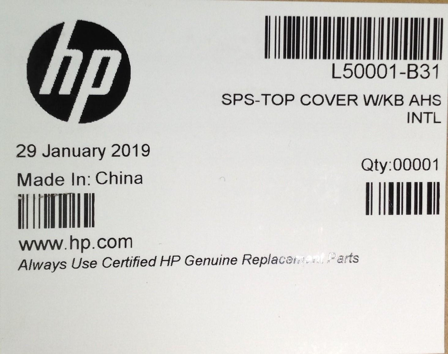 HP 255 G7 L50001-B31 Keyboard INT International English Original NEW